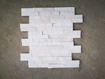 White Quartzite Cultured Stone Panels Natural Slate Stone For Indoor Outdoor